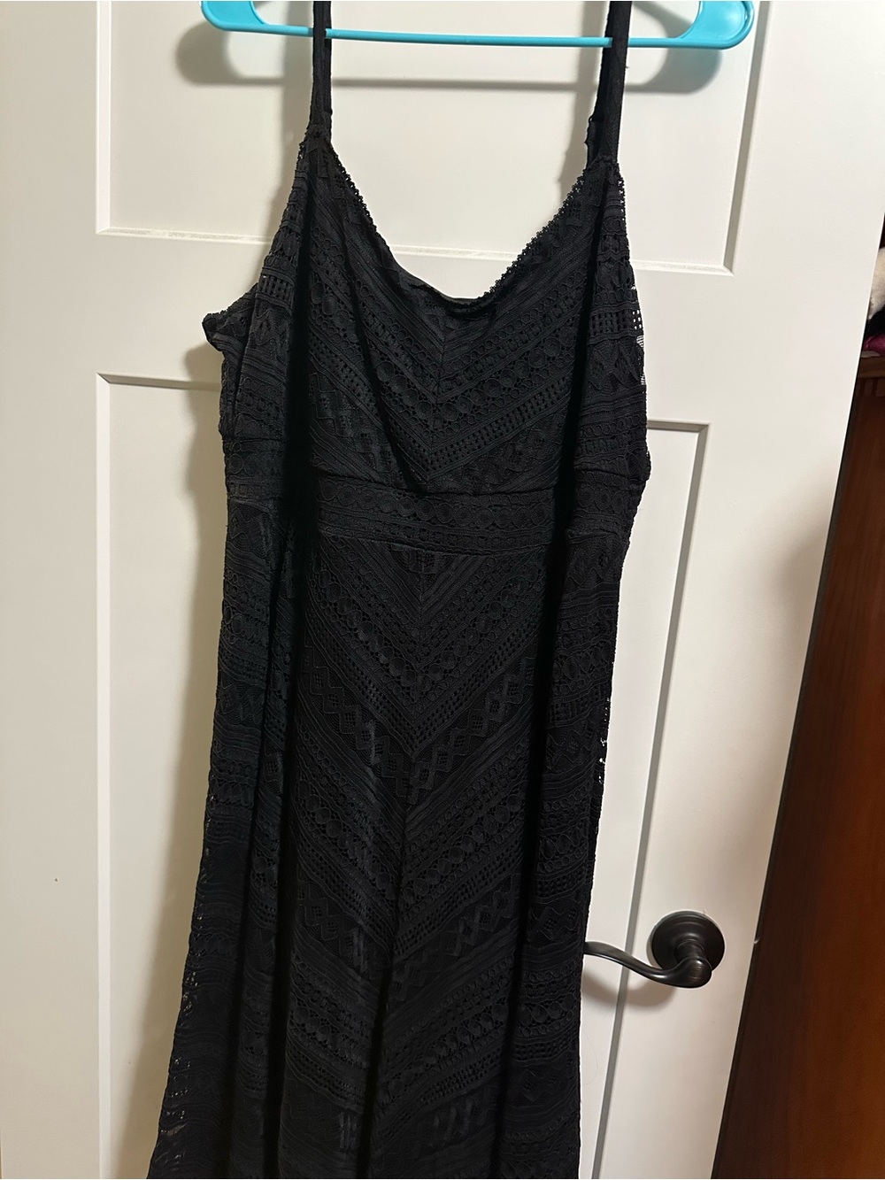 torrid Black Lace Midi Dress with Spaghetti Straps
